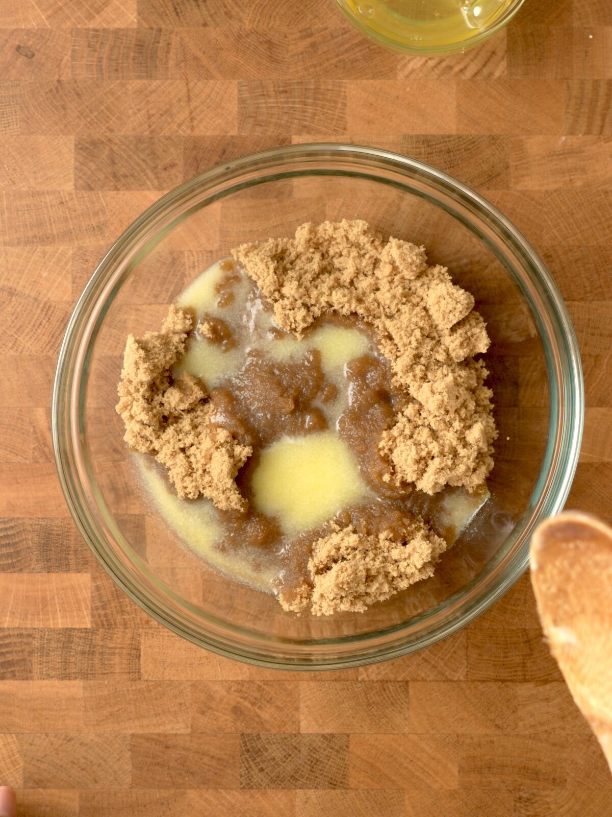 butter added to brown sugar