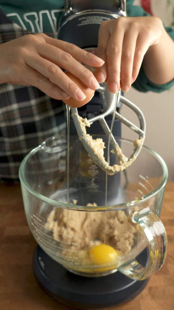 adding egg to the mixture