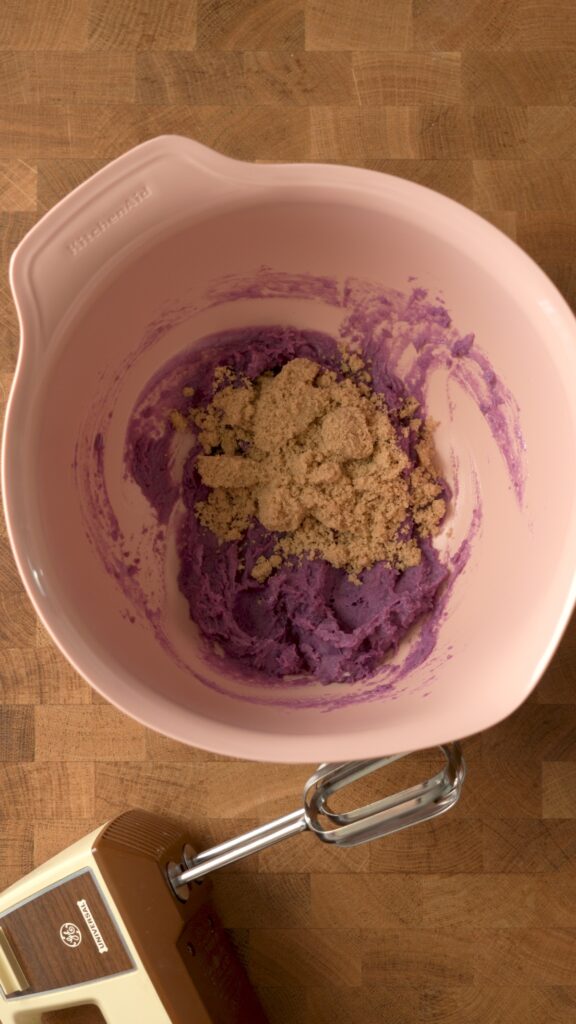 brown sugar added to the mixture