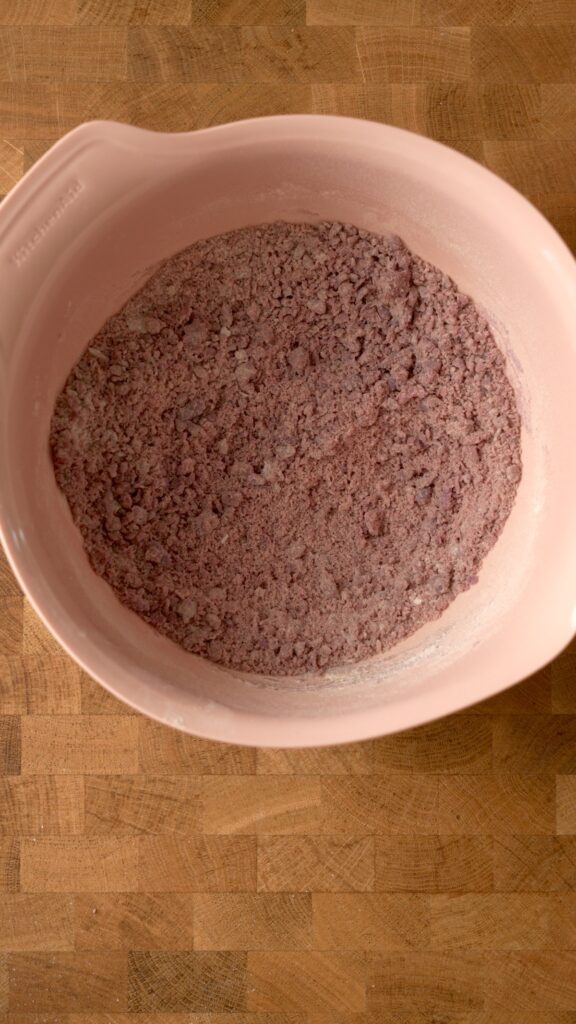 added dry ingredients to the mixture