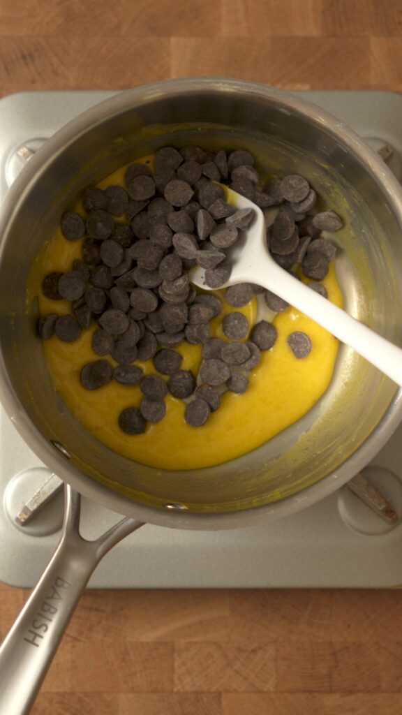 add the dark chocolate