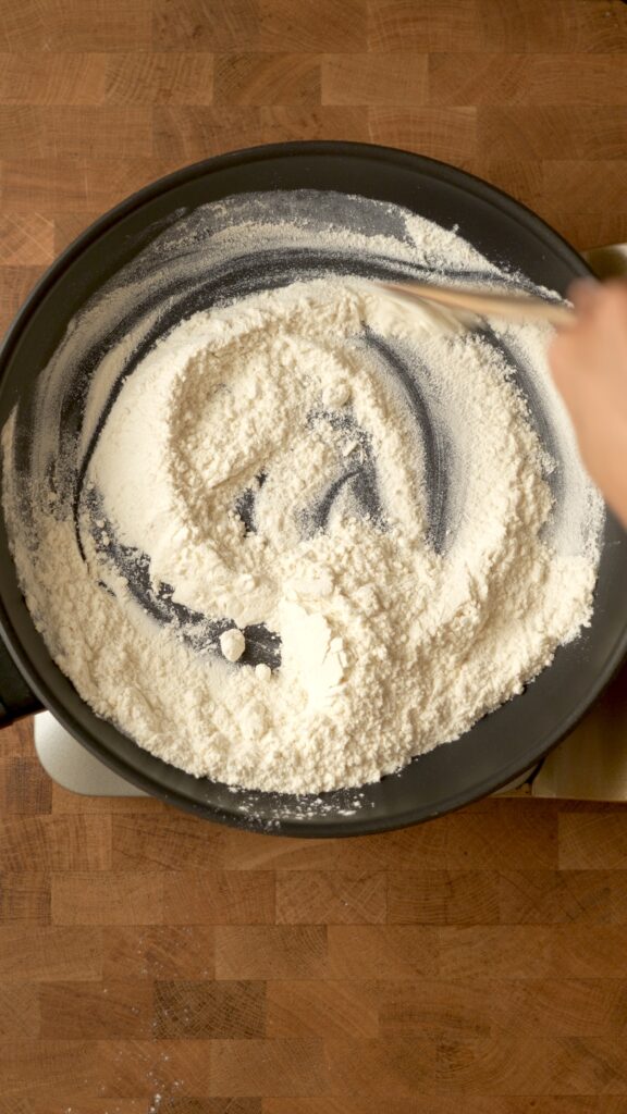 flour starting to toast