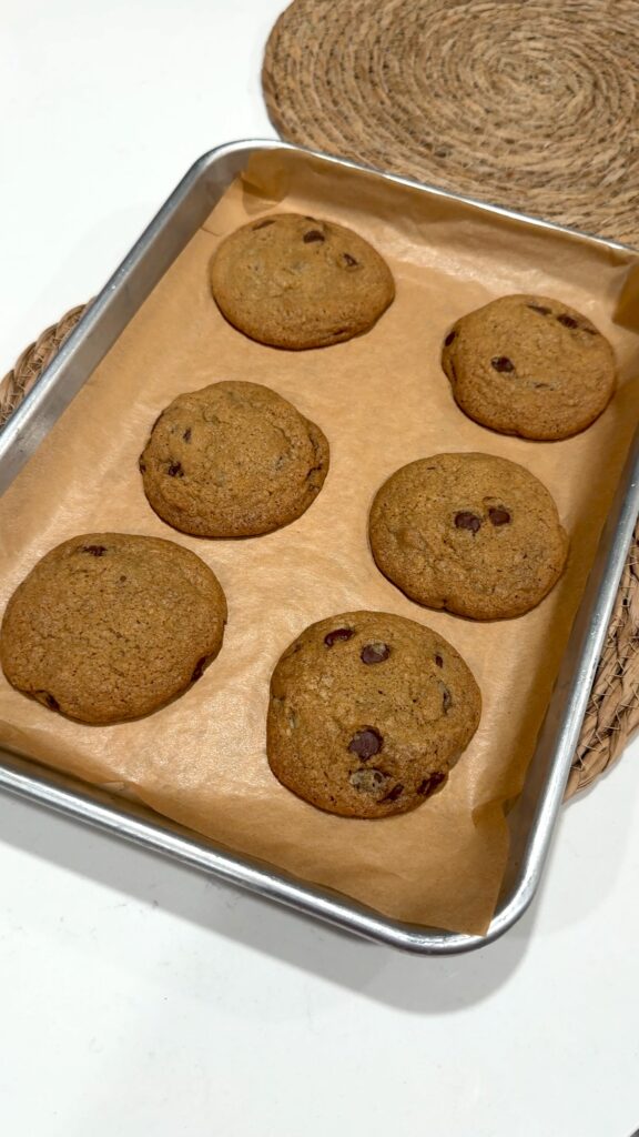 baked cookies fresh from the oven