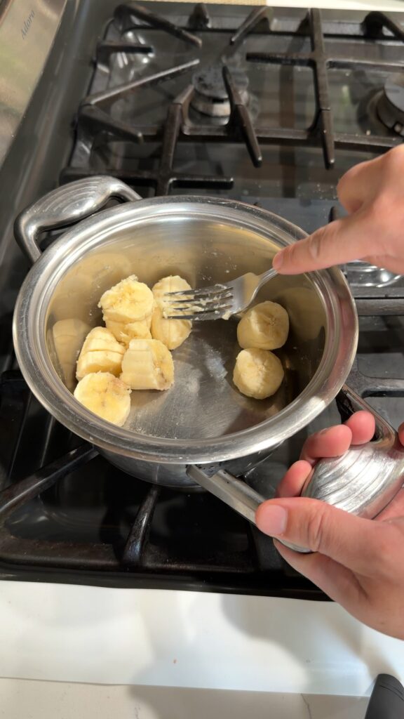 bananas in a pot