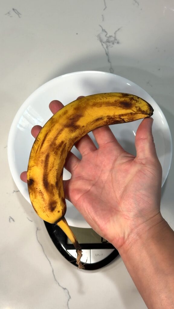 a slightly overripe banana