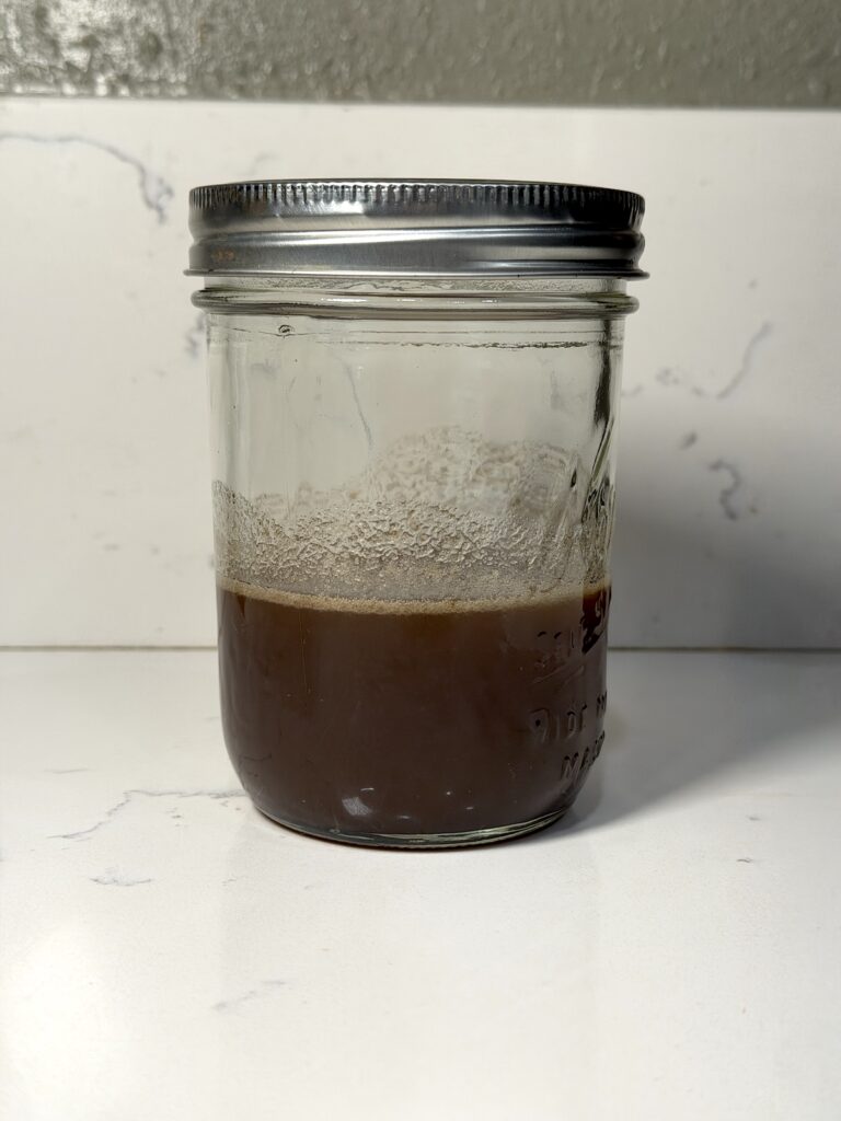 a jar of banana bread syrup