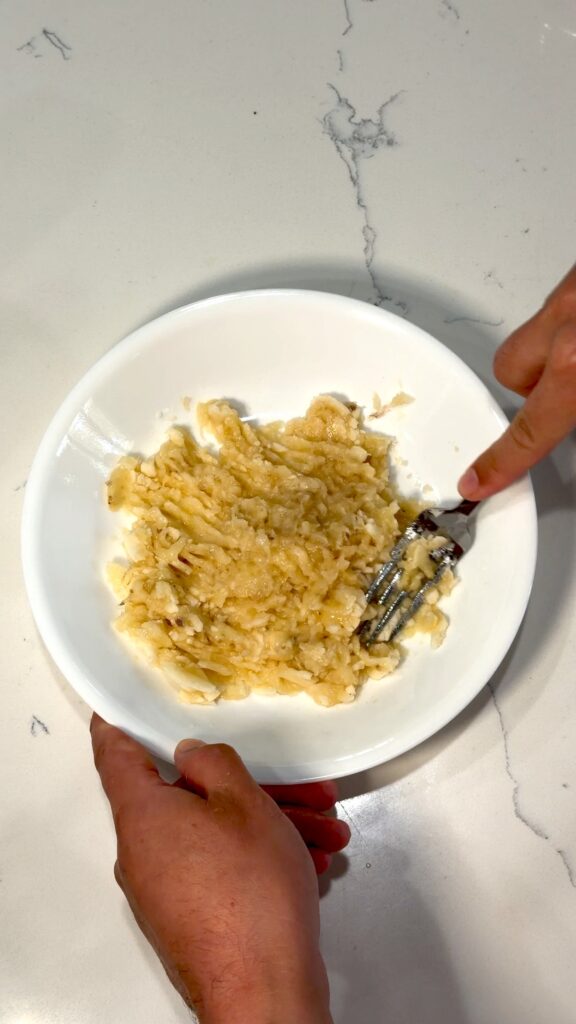 a mashed banana