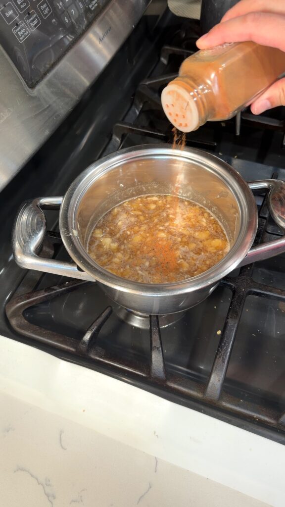 adding cinnamon