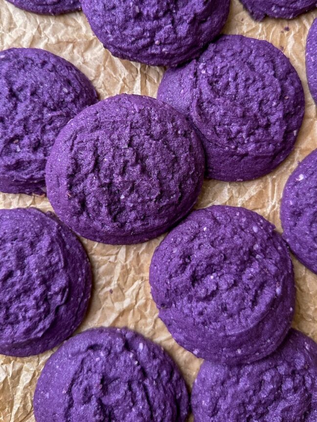 Gorgeous Ube Coconut Cookies